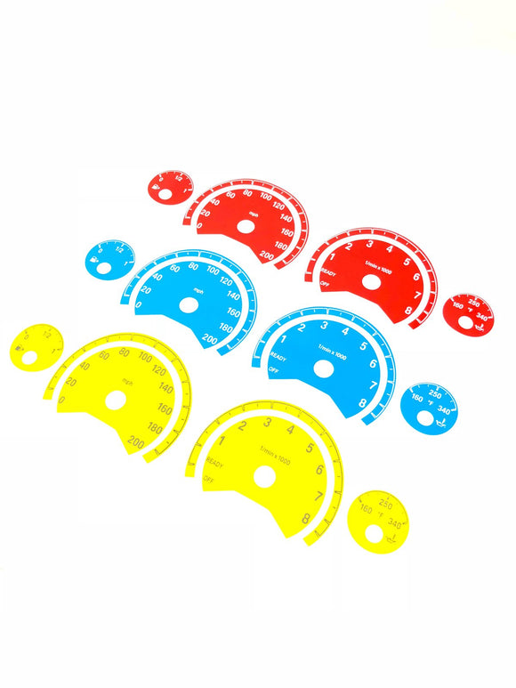 Colored Gauge Face Replacements