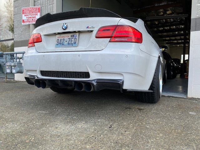 E92/E93 GTS Style Carbon Fiber Diffuser - 0