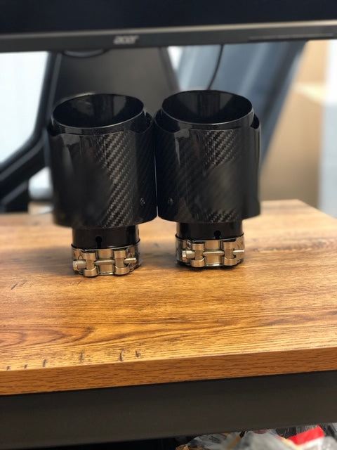 Carbon Fiber Slant Cut Exhaust Tips