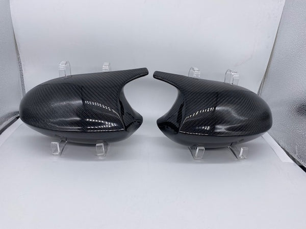 Carbon fiber winged mirror caps - E9X