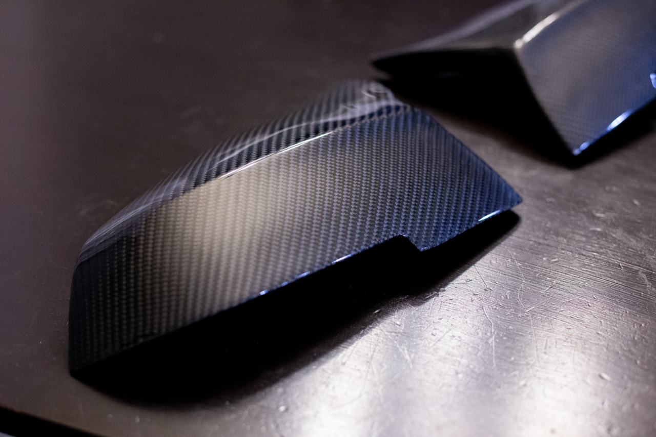 Carbon fiber M style mirror caps - F series