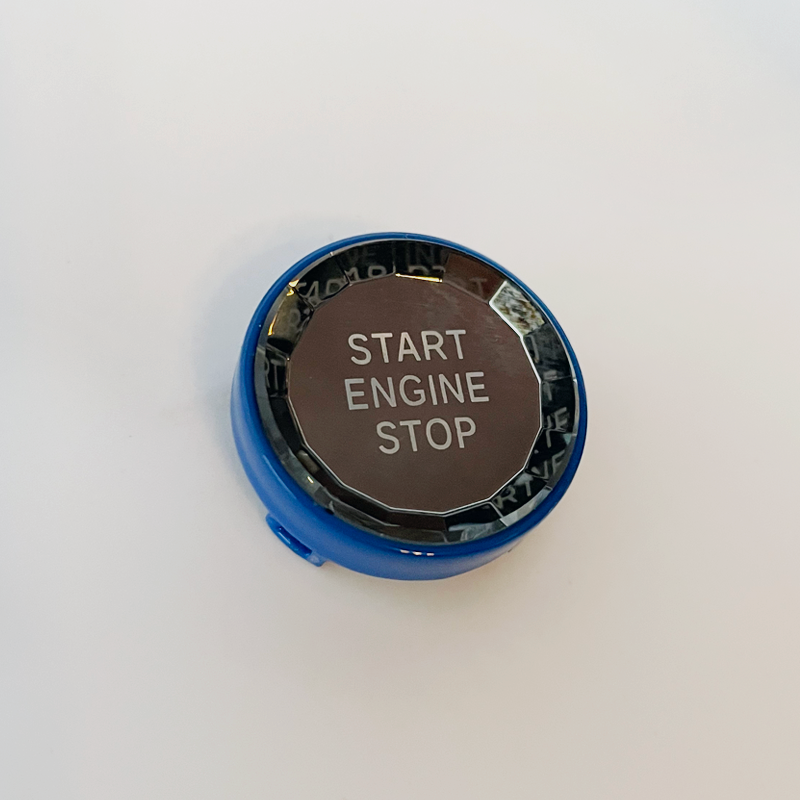 bwm crystal start button blue