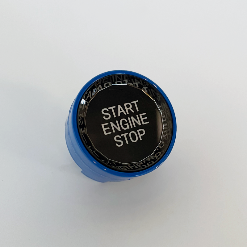 bwm crystal start button blue