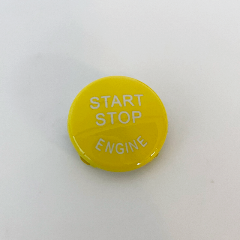 bmw push start button yellow