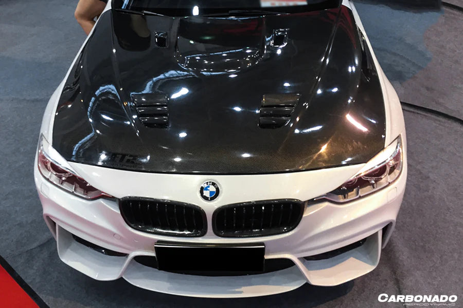 Darwin Pro 2013-2019 BMW 3 Series F30 F35 RZ Style Carbon Fiber Hood [Made To Order] - 0